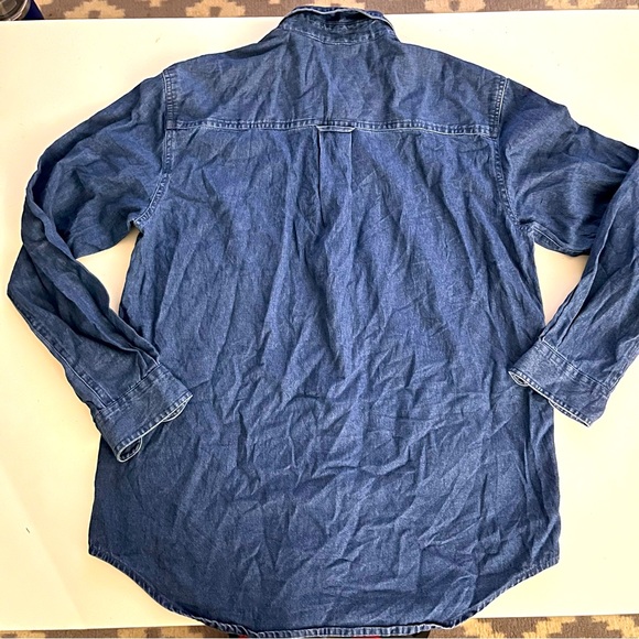 Embroidered Holiday Denim Shirt - Picture 5 of 5